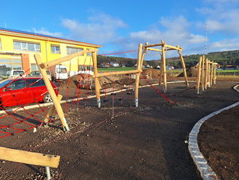 Schule. Rettungstreppen